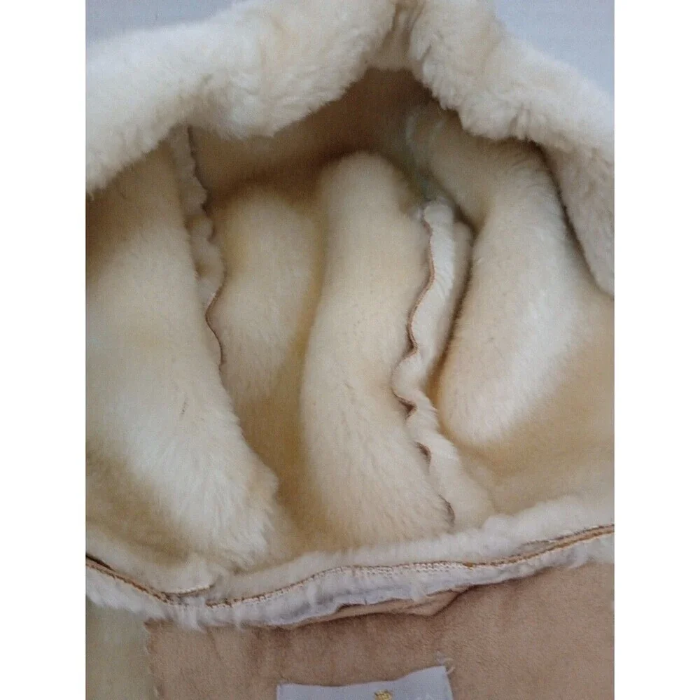 The Childrens Place Baby Luxuries Tan Zip Up Button Snow Suit  SuedeLook Sz 0-3